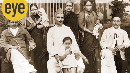 Savarkar (extreme right) and his family