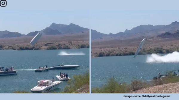 A voice in the video can be heard shouting, “No, no, no! Oh my God. Oh my God,” while others scream in the background as the crash occurs (Image source: @dailymail/Instagram)