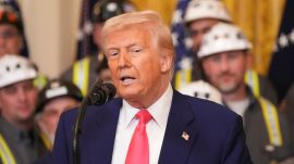 President Donald Trump speaks during the Unleashing American Energy executive order signing event in the East Room at the White House in Washington, on Tuesday, April 8, 2025. (Eric Lee/The New York Times) Russia