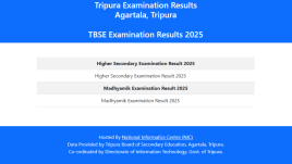 Tripura Board TBSE Result 2025 Official Website