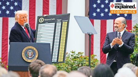 Donald Trump, Trump, Trump Tariffs, Trump Tariffs news, Trump Tariffs india, Trump Tariffs india news, Trump Tariffs Announcement, Trump Tariffs india announcements, Trump’s Liberation Day, Trump Reciprocal Tariffs Announcement, current affairs,