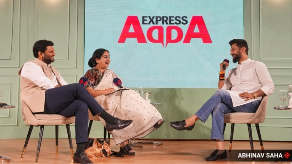 Chirag Paswan speaking at Indian Express Adda