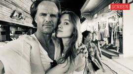 Walton Goggins and Aimee Lou Wood side-by-side