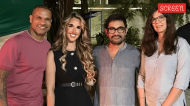 Aamir Khan meets Shikhar Dhawan and Sophie
