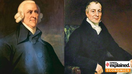 Adam Smith, David Ricardo, US tariffs, Trump Tariffs, trump tariff impositions, trade war, us trade war, donald trump, reciprocal tariffs, Trump India trade deal, India US tariff cuts, Trump India tariffs announcement, India US trade agreement, Modi Trump trade talks, India US economic relations, India lowers tariffs for US, US India trade negotiations, Trump Modi tariff deal, India US import export policy, Trump on India tariffs, US India business ties, trade war India US, India trade policy changes, India US tariff reduction, Indian express news, current affairs