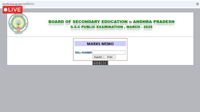 AP BSEAP SSC Class 10th Result 2025: Marks memo download link