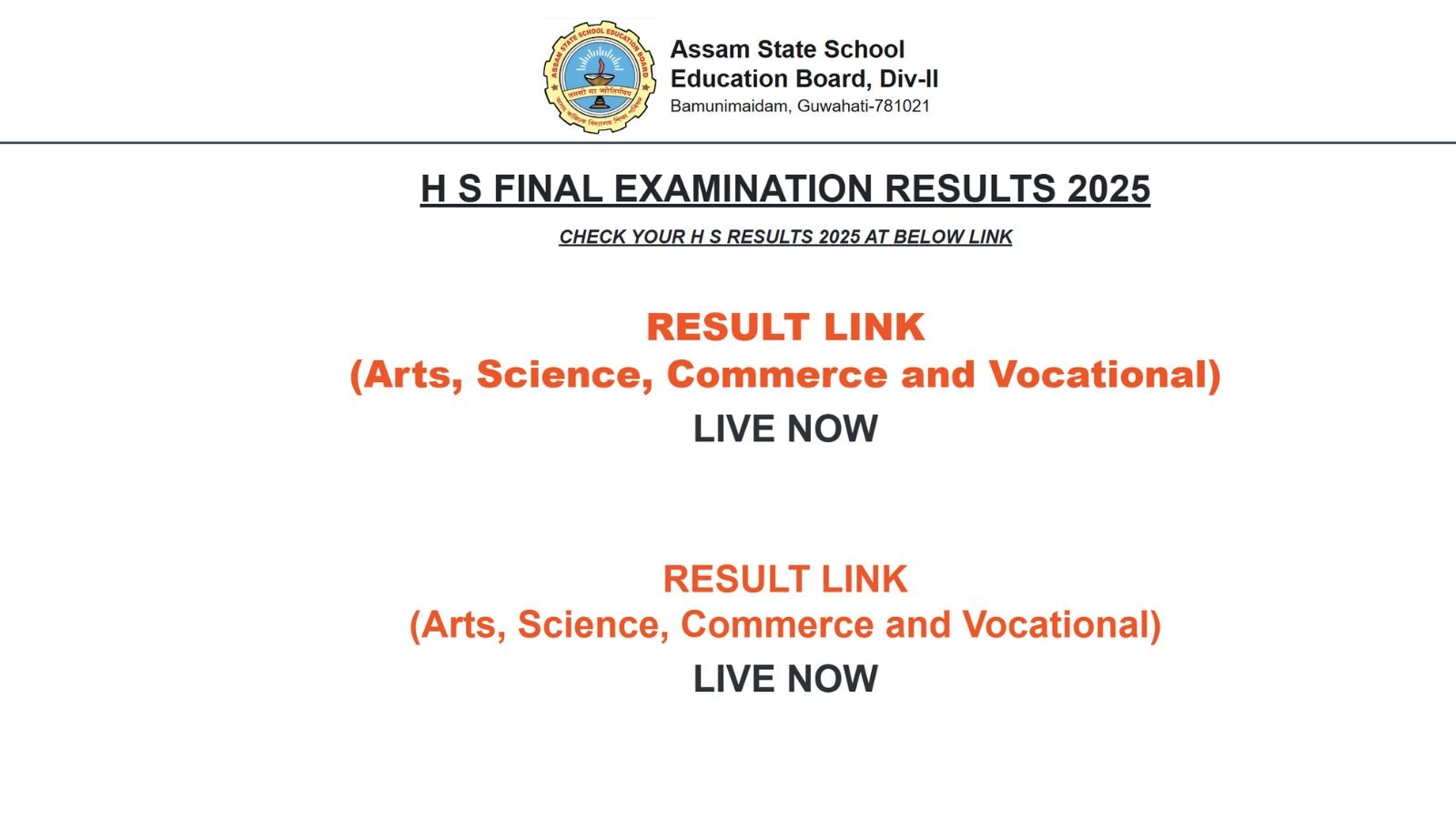 Resultassam.nic.in, AHSEC Assam Board HS Result 2025 (Out): Direct link to download marksheet – ahsec.assam.gov.in, assamresult.in, education.indianexpress.com