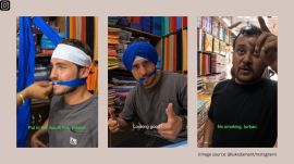 Damant also asked the shopkeeper if only men wore turbans