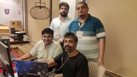 The broadcast production team, with co-founders Manu Gurtu and Sreekar Channapragada alongwith producers Nikolai Shariff and Vansh Pandya.
