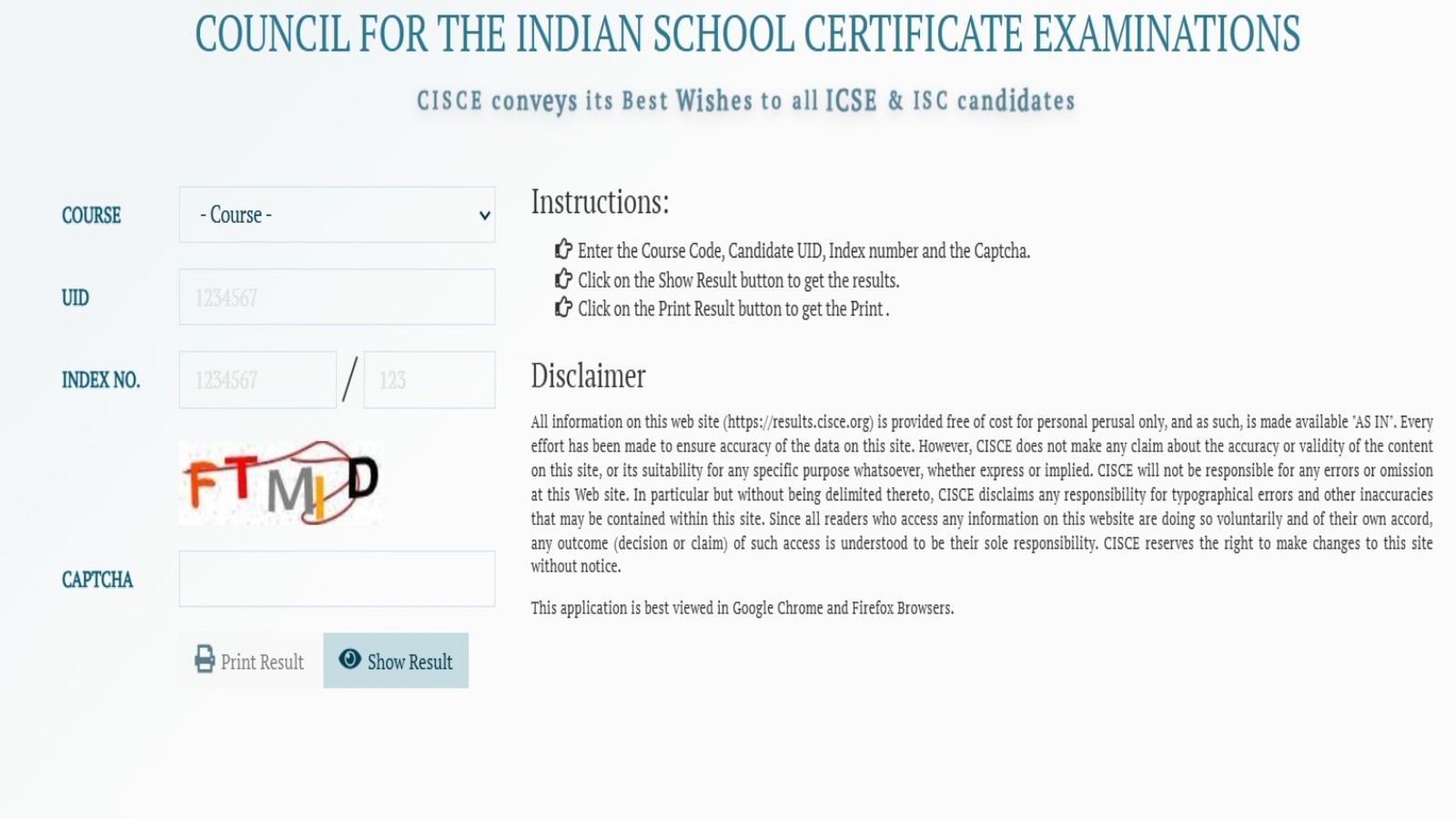 CISCE ISC, ICSE Result 2025, Results.cisce.org (Out): Websites to check – cisce.org, results.cisce.org