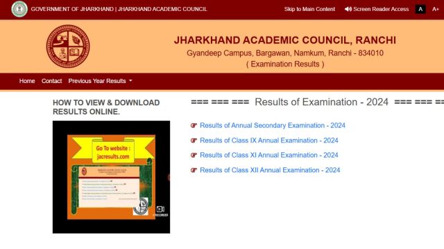 Jharkhand board Class 12th result 2025: Websites to check results