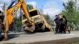 Kashmir college students bus accident