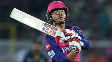 Vaibhav Suryavanshi of Rajasthan Royals plays a shot during match 47 of the Indian Premier League season 18 (IPL 2025) between Rajasthan Royals and Gujarat Titans held at the Sawai Mansingh Stadium, Jaipur on the 28th April 2025 Photo by Deepak Malik / Sportzpics for IPL