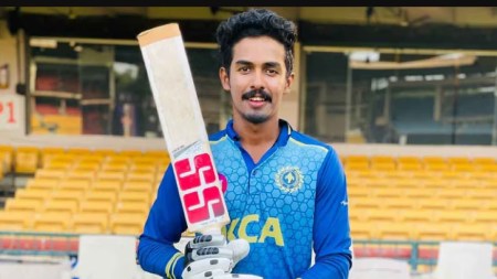 Rohan Kunnummal's century powered Kerala to a win over Oman in the first 50-over game in Muscat. (KCA)