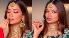 Further demonstrating dangerous influencer disinformation, beauty influencer Shubhangi Anand created outrage with her "natural lip plumper" video, encouraging followers to rub raw green chillies on their lips.