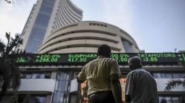 The Sensex gained 1,081 points, or 1.35 per cent, at 80,279.02 and the NSE Nifty index rose 307 points, or 1.28 per cent