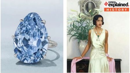 Golconda Blue, Fancy Vivid Blue Diamond, Vivid Blue Diamond, Blue Diamond, Christie’s, diamonds in Golconda, Golconda, diamonds, Indian express news, current affairs