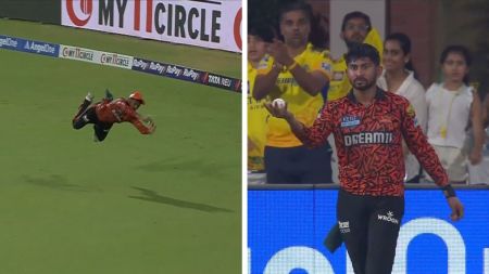 Kamindu Mendis pulled off a jaw-dropping catch against CSK at Chepauk. (BCCI)