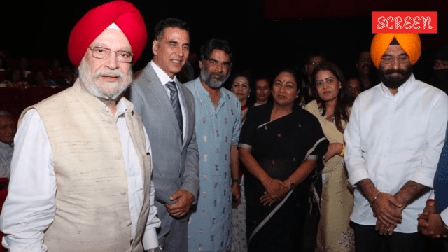 Akshay Kumar at a special screening of Kesari 2 with political dignitaries