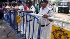 West Bengal protesting school teachers face lathi charge