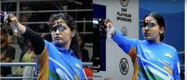 Suruchi Phogat trumped Manu Bhaker in the battle of youth v experience to claim gold medal in 10m air pistol at ISSF World Cup, Lima, Peru. (Photo: NRAI)