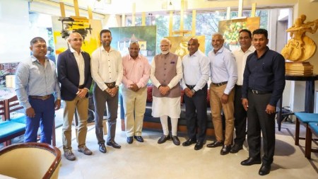 Jayasuriya was among the World Cup-winning Lankan team members, including Aravinda de Silva, Chaminda Vaas and Marvan Atapattu, who met Modi. (X)