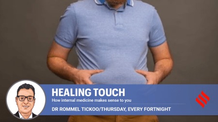 Morbid obesity, when the body weight itself poses a health threat as it increases the risk of heart disease, stroke, fatty liver and type 2 diabetes.