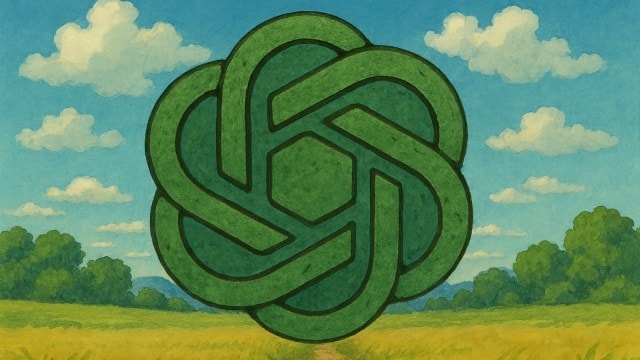 Ghibli styled OpenAI logo.