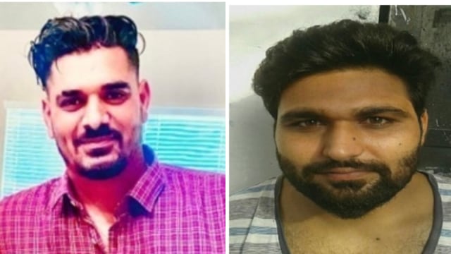 Gangsters Amritpal Singh Bal and Gurjant Singh Bholu (Express photo)