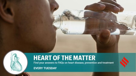 sipping water, heart attack, health and wellness, indian express