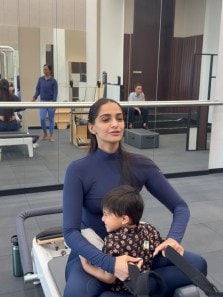 Sonam Kapoor’s ‘unexpected week off’ with cutest workout buddy, son Vayu