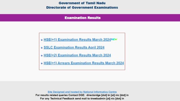 TN Class 10th Result 2025: Websites to check result