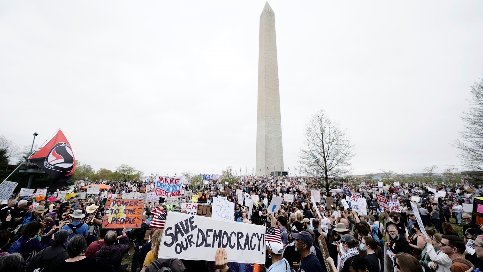 Hands-off protesters rally against President Trump, Musk in cities across US