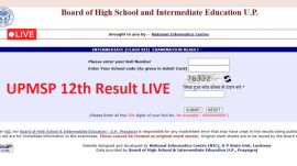UP Board UPMSP 12th Sarkari Result 2025, Upresults.nic.in LIVE Updates: Results today at upmsp.edu.in