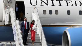 U.S. Vice President JD Vance and second lady Usha Vance arrive in New Delhi