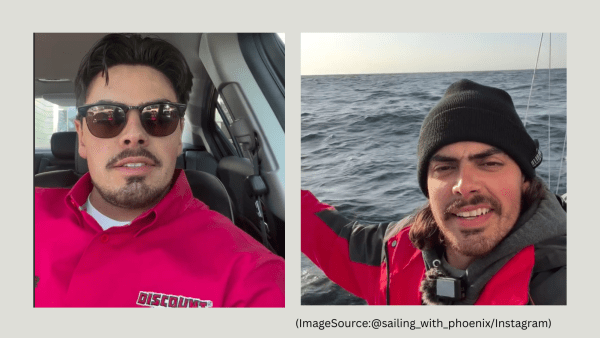 Oliver Widger quits his job to sail the Pacific Ocean with his cat. (Image Source: @sailing_with_phoenix/ Instagram)