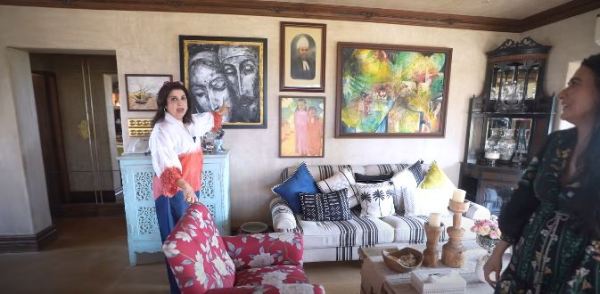 Salman Khan's painting at Kabir Khan's house. (Photo: Farah Khan/YouTube)
