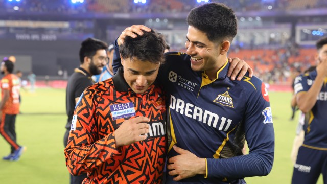 SRH's Abhishek Sharma and GT's Shubman Gill in action during IPL 2025. (Sportzpics for IPL)