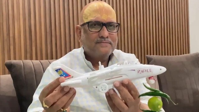 On Sunday, Rai accused the BJP-led Centre of merely “talking big” and questioned when the Rafale jets, which were “sitting adorned with nimbu and mirch" would be pressed into service. (Screengrab/ANI)