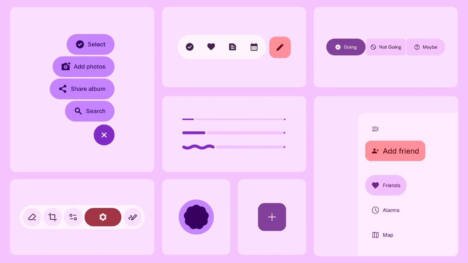 New UI elements on Android 16.