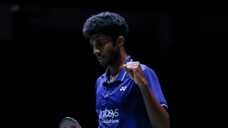 FILE PHOTO: India's Ayush Shetty in action. (BWF/Badminton Photo)
