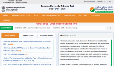 CUET PG Results 2025 Declared - Scorecards out at nta.ac.in