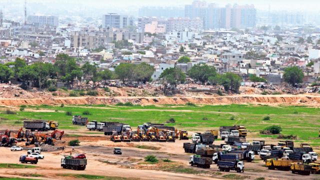 Chandola lake demolition, lake demolition, Gujarat lake demolition, amc, Ahmedabad Municipal Corporation, Ahmedabad news, Gujarat news, Indian express, current affairs