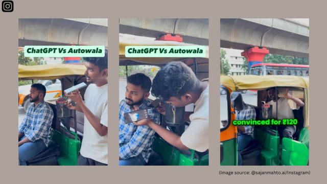 After receiving the prompt, ChatGPT responded in fluent Kannada, explaining Mahto’s situation to the auto driver
