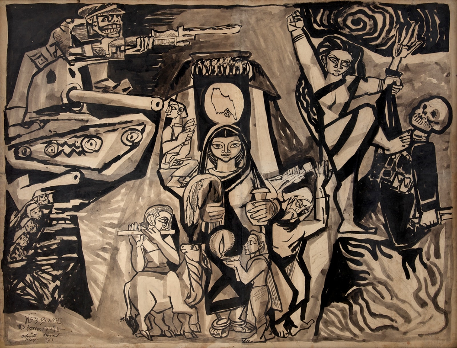 Bangladesh War (1971) by Chittaprosad. DAG