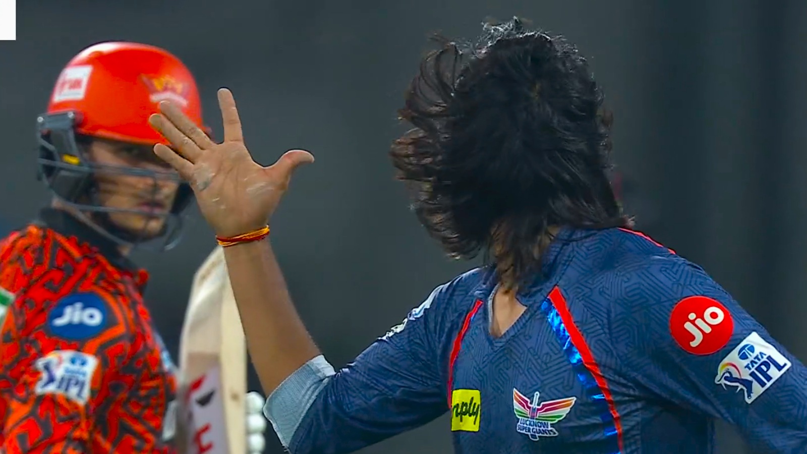 Digvesh Rathi and Abhishek Sharma clash in IPL 2025 game between LSG and SRH