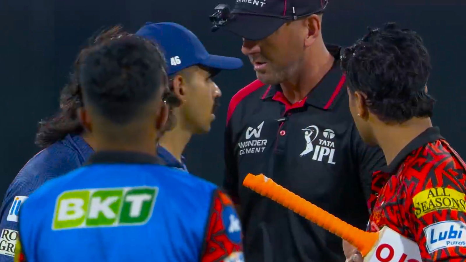 Digvesh Rathi and Abhishek Sharma clash in IPL 2025 game between LSG and SRH