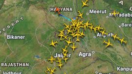 IndiGo's Delhi-Jammu service among those resumed from Monday evening. (Screengrab from Flightradar24)