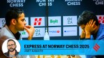 Gukesh contemplates his next move in the defeat against Arjun Erigaisi on Tuesday. (PHOTO: Michal Walusza via Norway Chess)