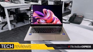 The new Samsung Galaxy Book 5 Pro scores high on performance and portability. (Image: Bijin Jose/The Indian Express)